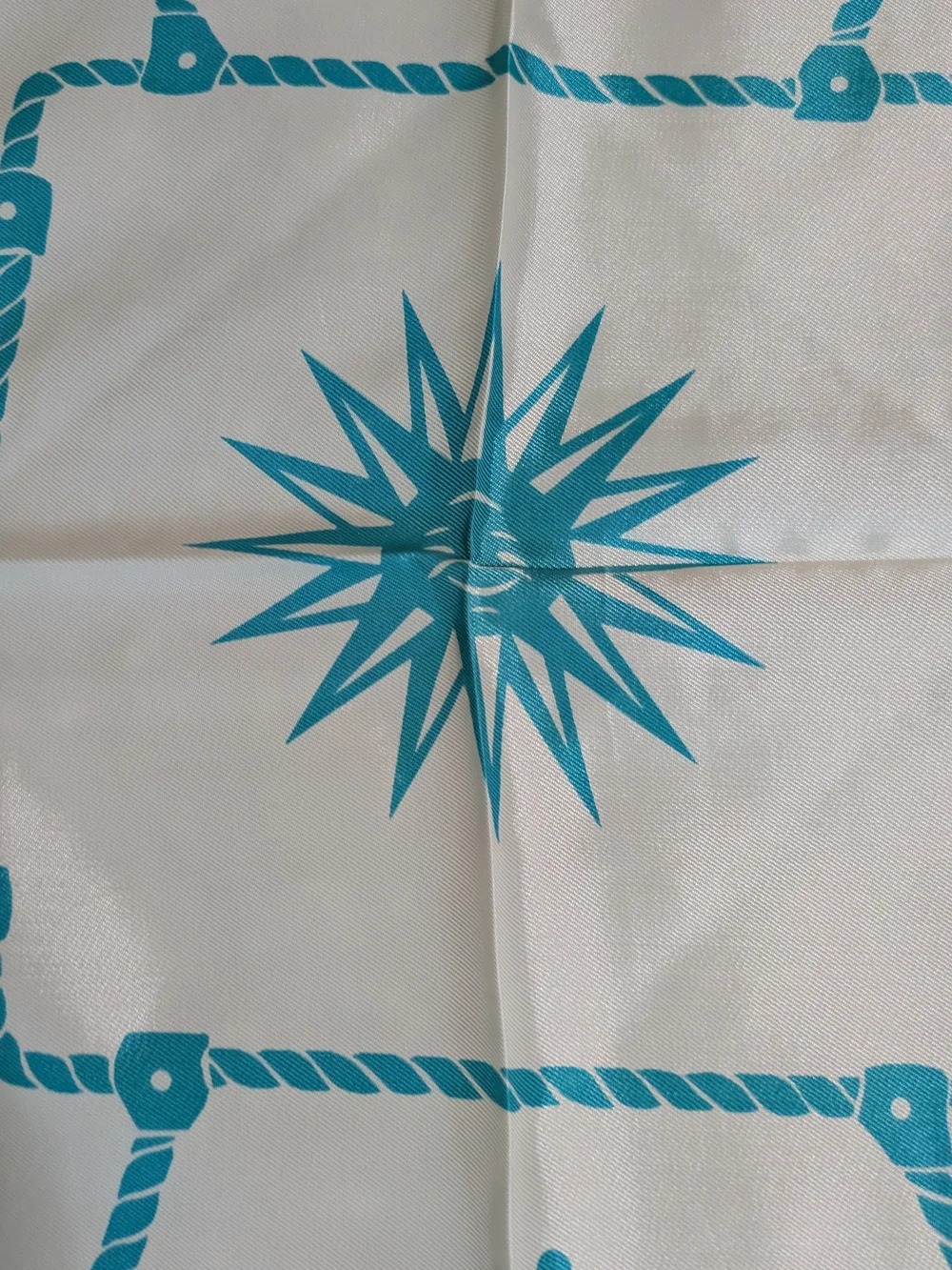 Turquoise Nautical Decorative Scarf - Home Accent